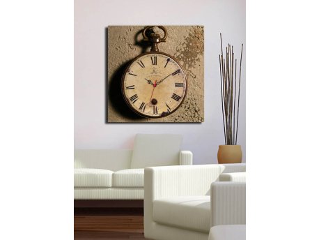 WALLXPERT Dekorativni zidni sat od platna 4545CS 1