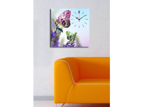 WALLXPERT Dekorativni zidni sat od platna 4545CS 45