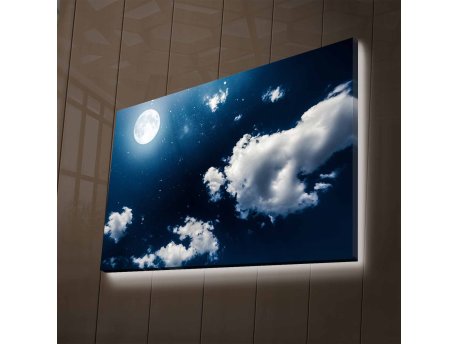 WALLXPERT Dekorativno LED osvetljeno platno sa slikanjem NASA 019