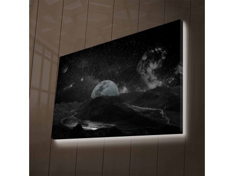 WALLXPERT Dekorativno LED osvetljeno platno sa slikanjem NASA 026