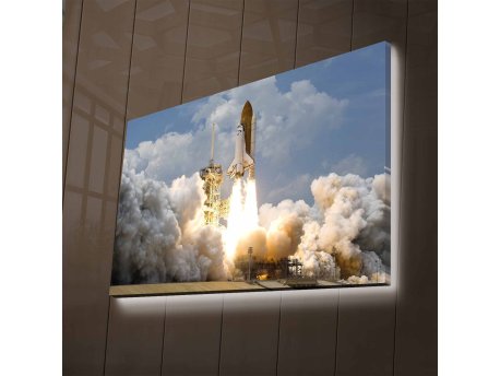 WALLXPERT Dekorativno LED osvetljeno platno sa slikanjem NASA 032