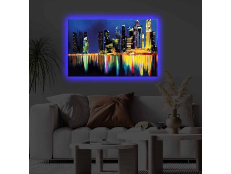 WALLXPERT Dekorativno LED osvetljeno platno sa slikanjem 4570KTLGDACT 010