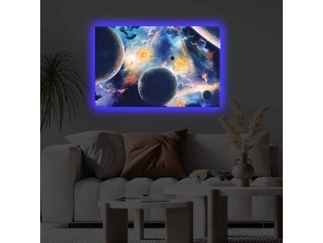 WALLXPERT Dekorativno LED osvetljeno platno sa slikanjem 4570KTLGDACT 018