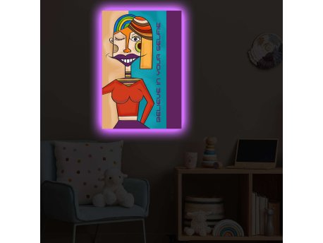 WALLXPERT Dekorativno LED osvetljeno platno sa slikanjem 4570POPARTDACT 002