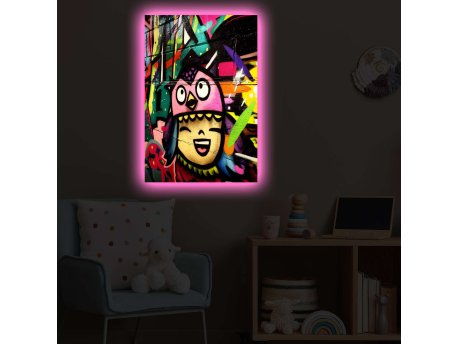 WALLXPERT Dekorativno LED osvetljeno platno sa slikanjem 4570POPARTDACT 004