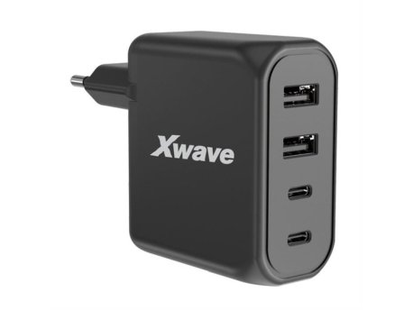 Xwave GaN100-2A2C GaN ultrabrzi punjač 100W 2USB-A + 2USB-C crni