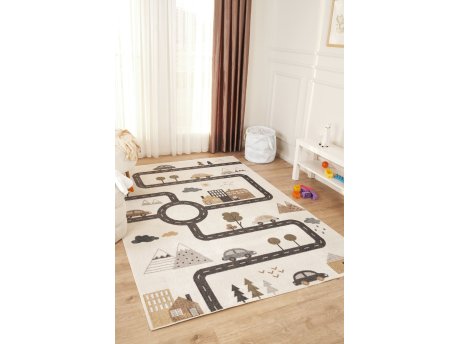 Conceptum Hypnose Tepih (200x290) Bohem Kids Road Cream Grey