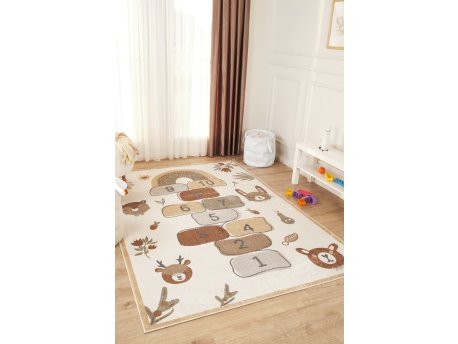 Conceptum Hypnose Tepih (200x290) Bohem Kids Seksek Cream Grey