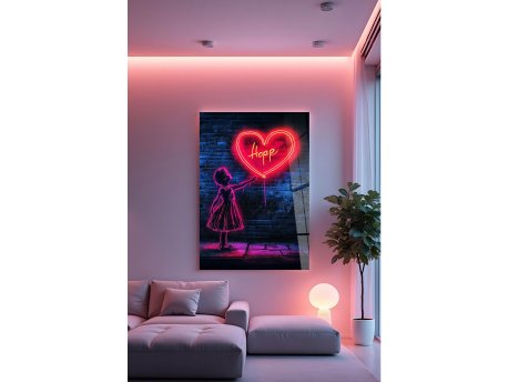 WALLXPERT Dekorativno farbanje kaljenog stakla Hhlneon0030 70 x 100