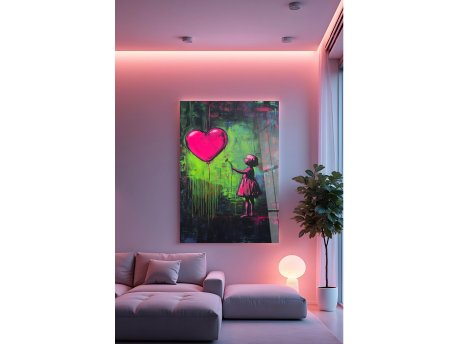 WALLXPERT Dekorativno farbanje kaljenog stakla Hhlneon0036 70 x 100