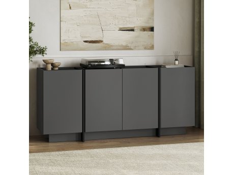 HANAH HOME Samostojeća komoda Dorma Anthracite Black