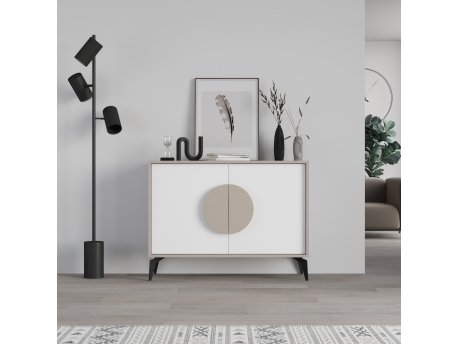 HANAH HOME Samostojeća komoda Gora 110 Light Mocha White