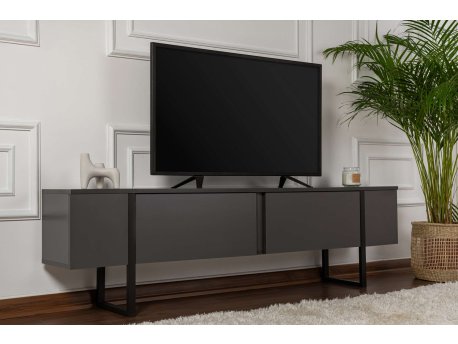 HANAH HOME Polica za TV Serenity Anthracite Black