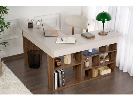 HANAH HOME Radni sto Vesper Cashmere Walnut