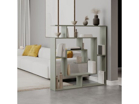 HANAH HOME Polica za knjige Labirent Ash Green