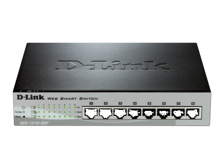 D LINK DES-1210-08P 8port fast ethernet PoE Smart switch