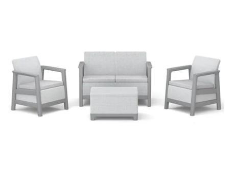 CURVER Baštenska garnitura Scandi Linea II sa box stolom siva CU 264035