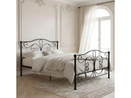 ModernHome Krevet sa metalnim ramom 160x200 cm sa podnicom Black Frame with Crystal (DNYSF333B)