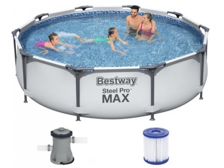 BESTWAY Okrugli porodični bazen sa metalnim okvirom filter pumpom 305x76cm Steel Pro MAX