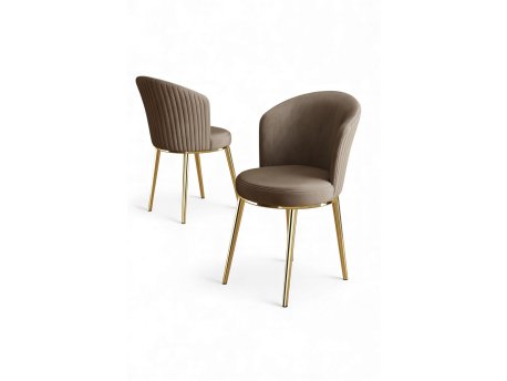 HANAH HOME Set stolica (6 delova) Risa Cappuccino Gold