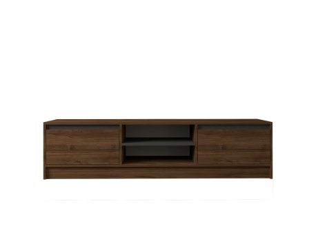 HANAH HOME TV polica Olca Walnut Anthracite OUTLET
