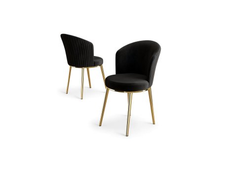 HANAH HOME Set stolica (4 dela) Risa Black Gold