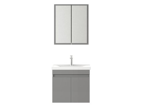 HANAH HOME Set kupatilskog nameštaja (2 komada) Foresta 65 Matte Grey