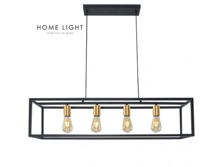 BBLINK TALIA 77 LUSTER 4*E27 CRNA/ZLATO