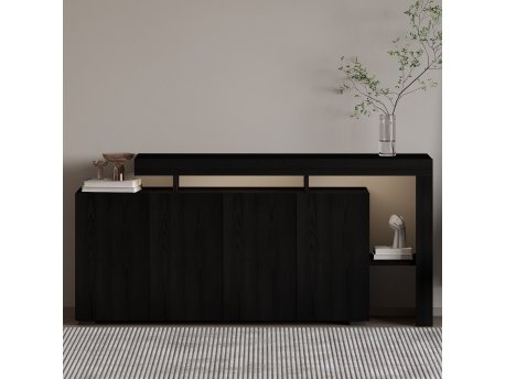 HANAH HOME Komoda Beliz Wood Black