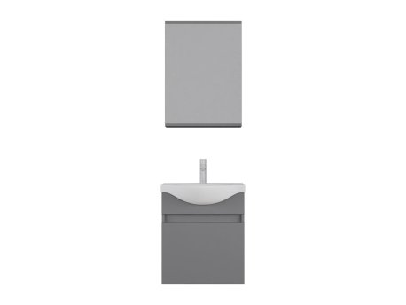 HANAH HOME Set kupatilskog nameštaja (2 komada) Sole 55 Matte Grey