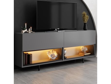 HANAH HOME TV Polica Ekol Down Anthracite