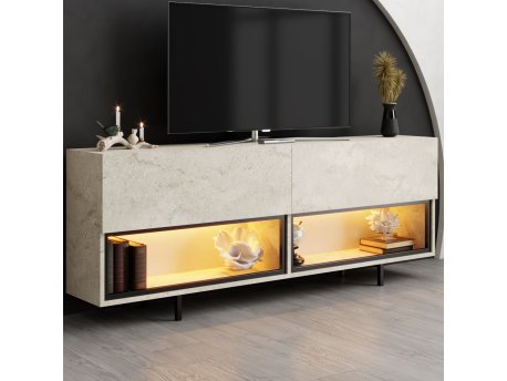 HANAH HOME TV Polica Ekol Down Travertine