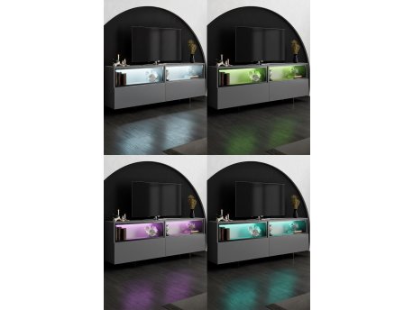 HANAH HOME TV Polica Ekol Up Anthracite