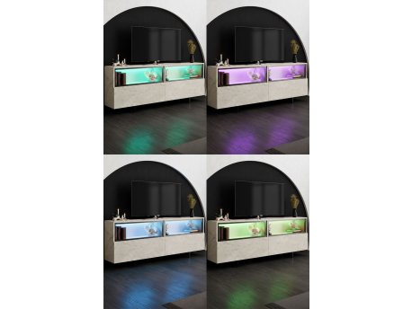 HANAH HOME TV Polica Ekol Up Travertine