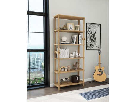 HANAH HOME Police za knjige Rosa 6 Hrast