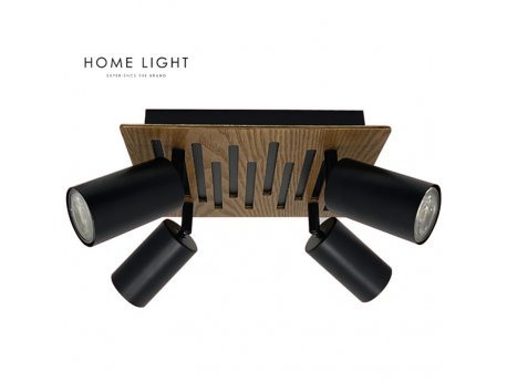 BBLINK TALIA 68 SPOT SVETILJKA 4*GU10 CRNA/DRVO