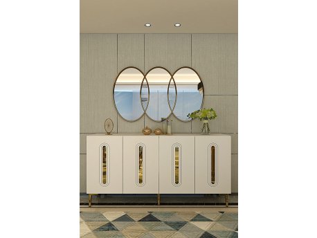 HANAH HOME Komoda Rany 150 White Gold