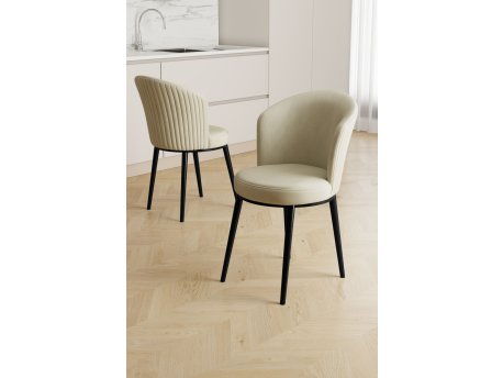 HANAH HOME Set stolica (2 dela) Risa Cream Black