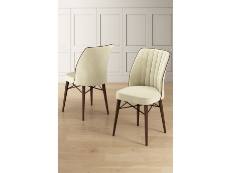 HANAH HOME Set stolica (2 dela) Nuna Cream Brown