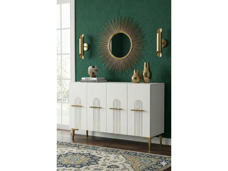 HANAH HOME Komoda Ida 120 White Gold