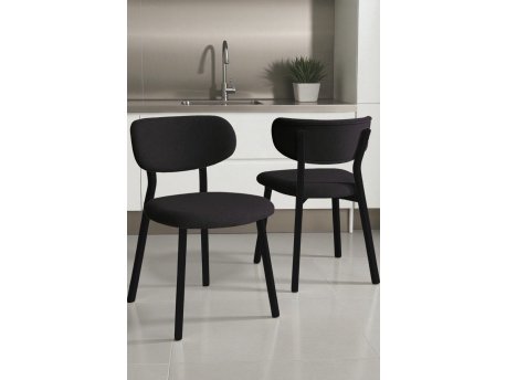 HANAH HOME Set stolica (2 dela) Toldy Anthracite Black