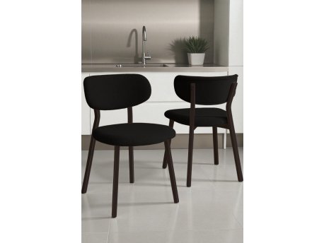 HANAH HOME Set stolica (2 dela) Toldy Black Brown