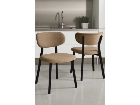 HANAH HOME Set stolica (2 dela) Toldy Cappuccino Black