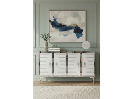 HANAH HOME Komoda Tuna 120 White Silver