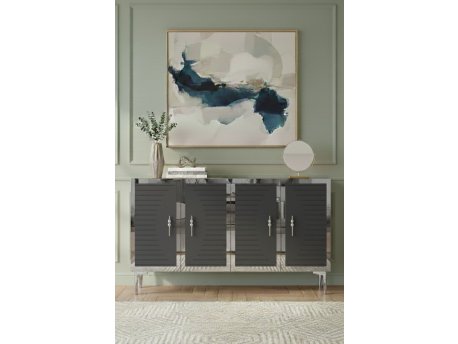 HANAH HOME Komoda Tuna 120 Anthracite Silver