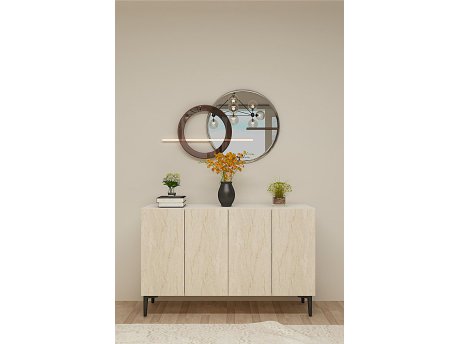 HANAH HOME Komoda Aplos 120 White Travertine