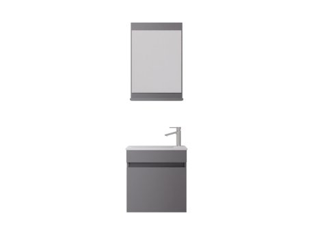 HANAH HOME Set kupatilskog nameštaja (2 komada) Passero 50 Matte Grey