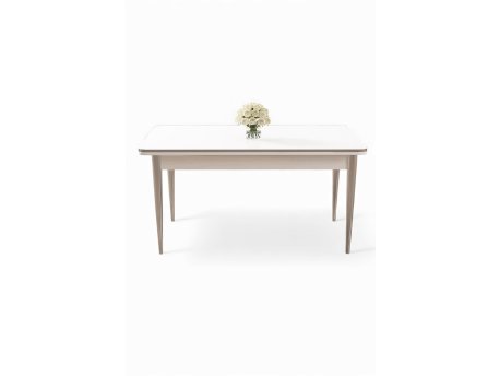 HANAH HOME Trpezarijski sto Rewa White Chrome