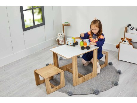 HANAH HOME Dečiji stočić Crane 2 St White