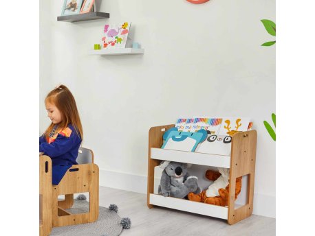 HANAH HOME Polica za knjige Dove Natural White